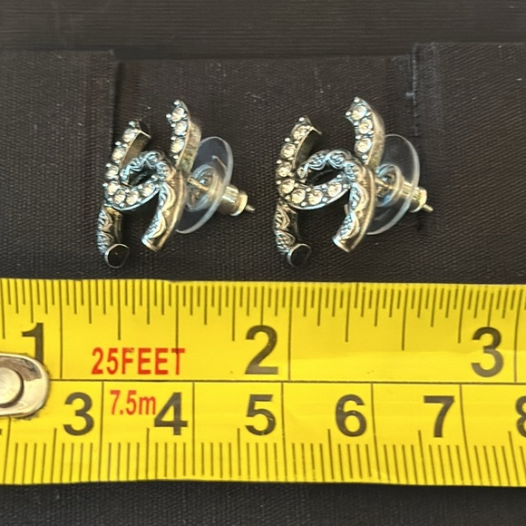 Authentic Chanel CC Stud Earrings - Picture 12 of 13